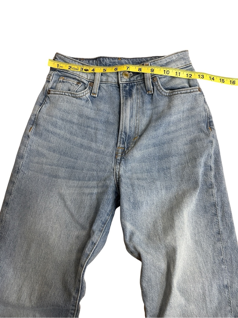 H&M Light Wash &Denim Vintage Mom Jeans size 0, high waist ankle length - Picture 6 of 8